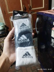 Adidas Socks (3 Pairs) Combed Cotton For Men &amp; Wom