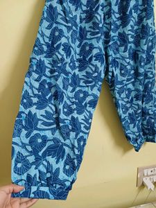 Blue Printed Kurta Set