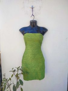 SHEIN Summer Texture Slim Fit Strapless Mini Dress