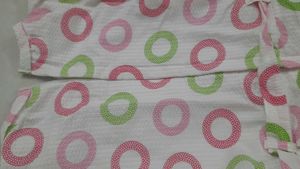 White Frock Crape Cotton Cloth For Age 6 To 8