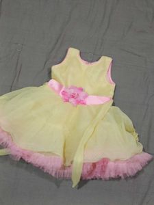 Cute Yellow & Pink Dress