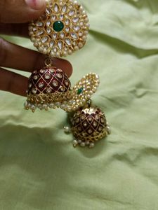 Kundan Jhumka Earrings
