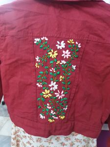 Floral Ribbon Work Jacket