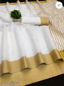 White Kerala Saree New Only Rs 300