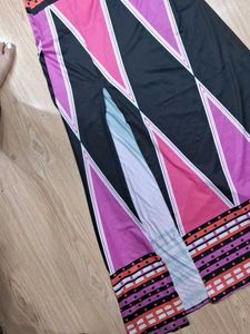 Strapless Geometric Maxi Dress