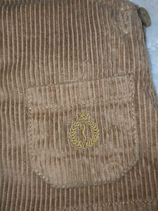 Girls Dungree Corduroy Brown- 0-6m