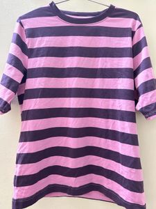 Striped Tee - Pink & Purple