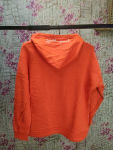 Orange Hoodie with Drawstrings