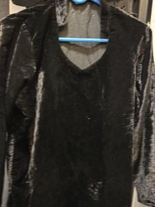 Elegant Black Velvet Gown