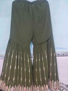 Green Embroidered Kurta Set