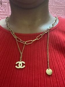 Chanel Logo Multilayer Y2K Chain Necklace