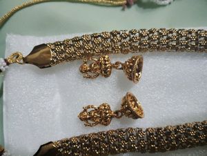 Gold Plated Long Thik Chain Necklace Set