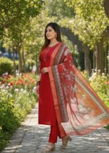 Red Salwar Suit Set