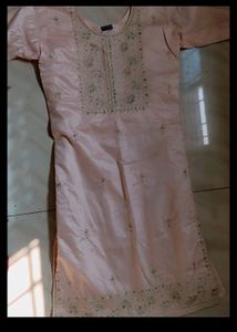 Peach Kurti Set