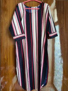 Striped A-Line Kurta - XL