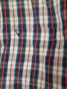allen solly 39 pure cotton blue check formal shirt