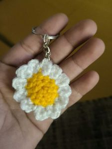 Daisy Crochet Keychain