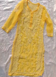 💛Lucknowi Work With Gota Patti Chikankari Kurta