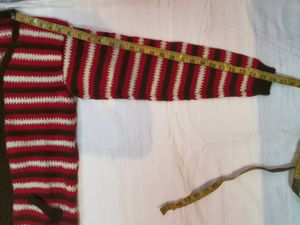 Striped Knit zip up sweater