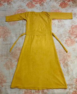 Mustard Yellow Belted Dress 💛⚡