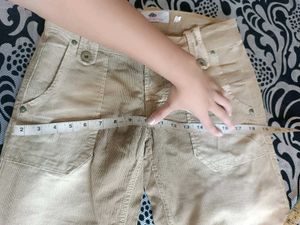 Tan Cream Velvet Pants