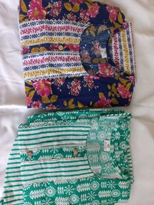 Floral Print Kurta Set Two Combo