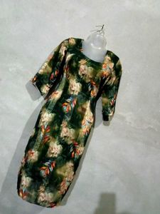 Green Printed Suit