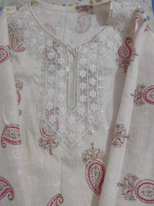 White Paisley Print Kurti