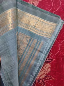 Grey Silk Saree