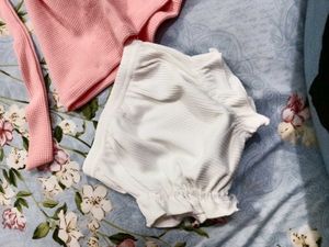 Pink &amp; White Dress with Bloomers