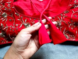 Embroidered Maroon Blouse