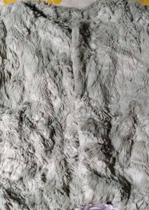 Gray Faux Fur Jacket