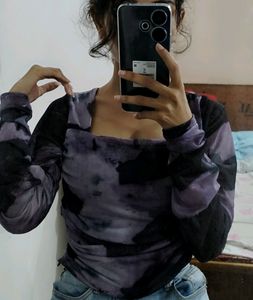 Purple Ombre Slit Top