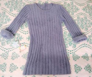 Fluffy Blue Mini Dress