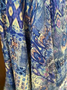 Flary Abstract Print Gown