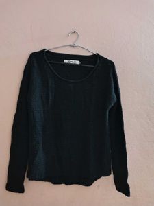 ONLY Black Ribbed Sweatshirt