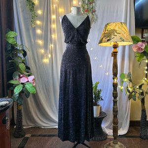Sparkly Black Maxi Dress