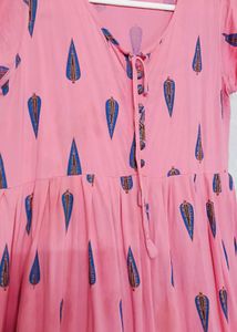 Pink Printed Maxi Dress