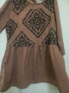 Boho Embroidered Mini Dress