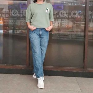 Oversize Trendy Green T-shirt