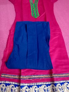 Pink Colour Disaynar Kurti With Chudidar