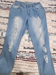 Ripped Light Wash Jeans