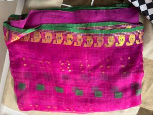 Magenta & Green Sari