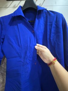 Royal Blue Button-Down Shirt