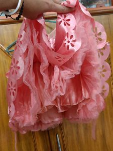 Beautiful Peach Dress for party wear