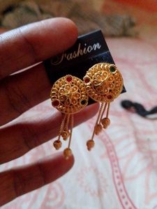 Gold Tone Dangle Earrings