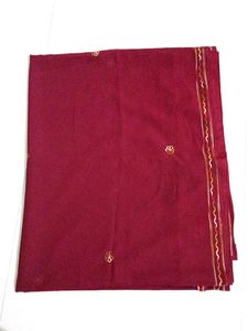 Chiffon Saree Maroon Dori Work