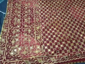 Maroon Bridal Dupatta