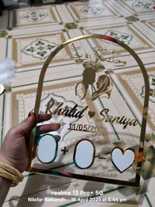 Personalized Acrylic Wedding Thumb Frame
