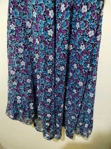 Floral Print Anarkali Kurta Pyjama Dupatta Set